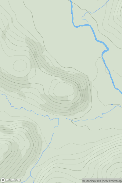 Thumbnail image for Castle Hill [Welshpool to Hay-on-Wye] [SO249745] showing contour plot for surrounding peak